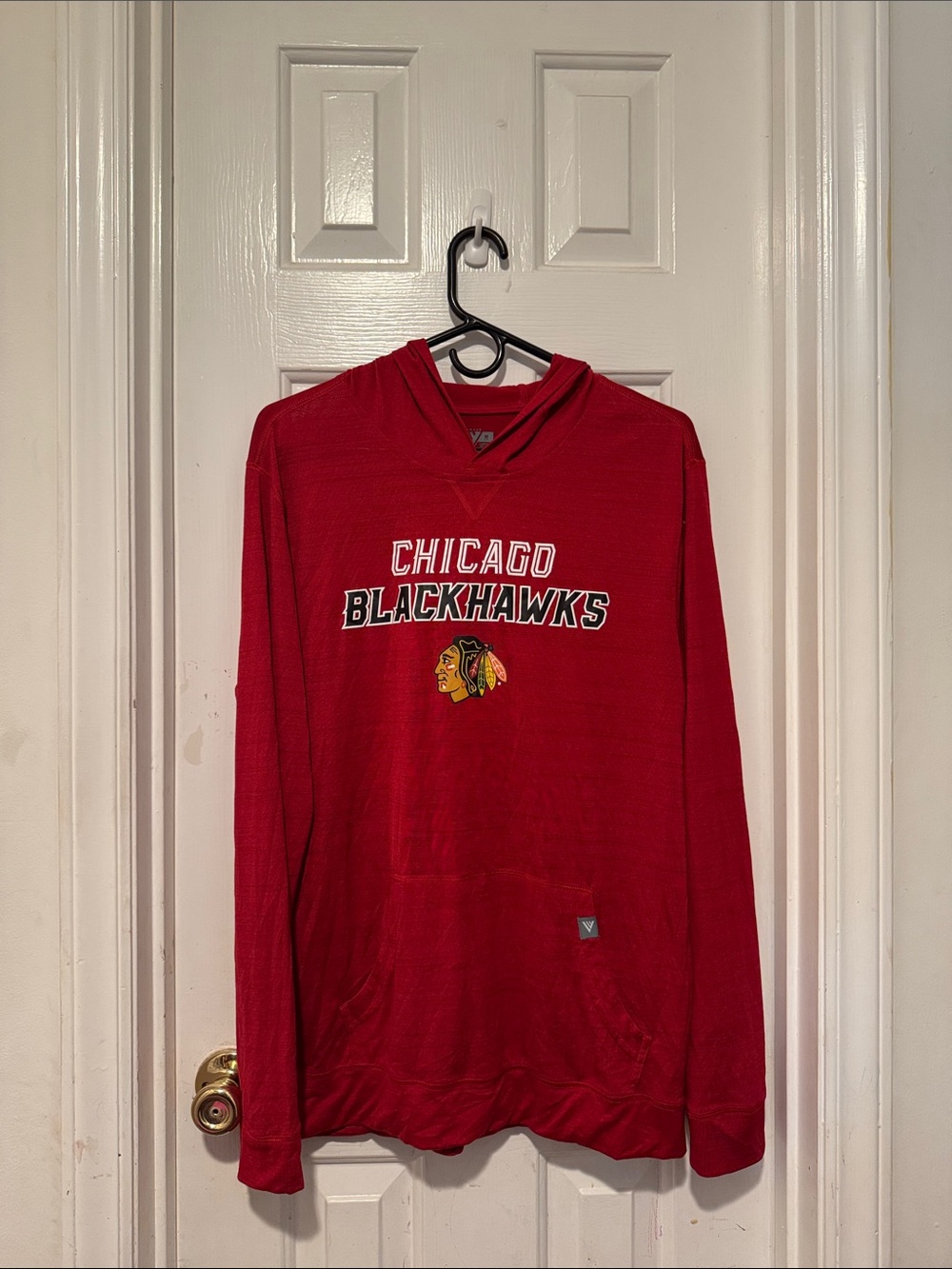 Reebok Red Chicago Blackhawks Crewneck Pullover